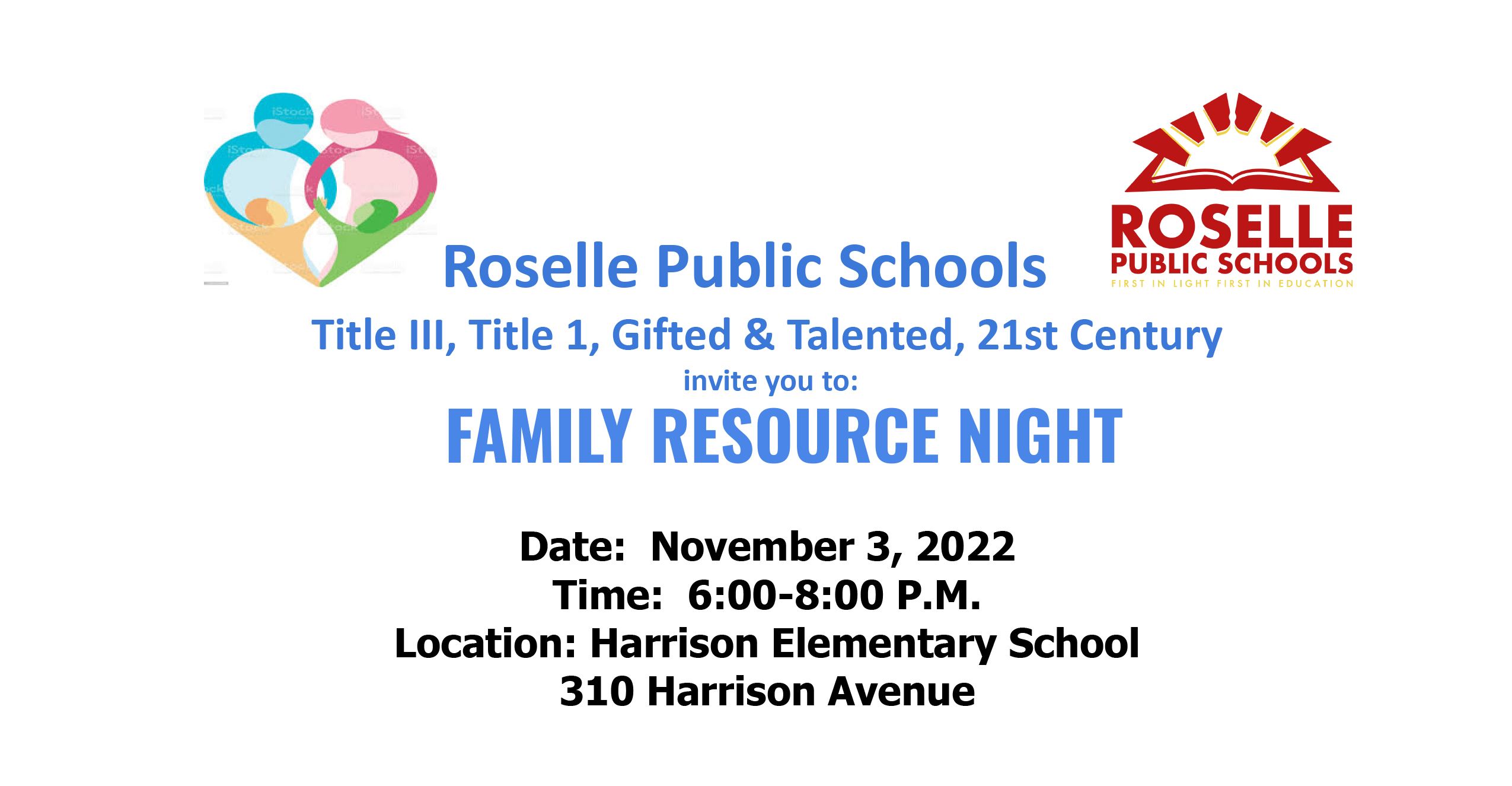 Family Resource Night at Harrison Elementary School